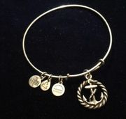 ALEX AND ANI Ladies’  Anchor Charm Bracelet