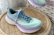 Hoka One One Bondi 8 Airy Blue Sunlit Ocean Road-Running Sneakers Size 9.5 Wide