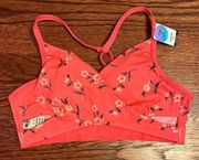 Pink Sport Gym to Swim Sports Bra and Bathing Suit Top