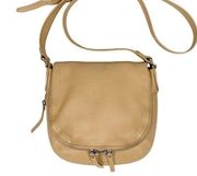 Baily Nude Pebbled Leather Crossbody Bag