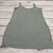 Soft Surroundings Spaghetti Strap Adjustable Grey Tunic Tank Shell Size 3X