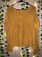 Size xs yellow open knit sweater!! 