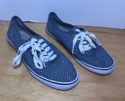 BONGO Women’s Blue and White Polka Dot Flat Canvas Shoe Size 8