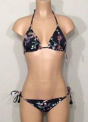 BAR 111 reversible floral/ stripe bikini. …