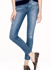 J.Crew  Toothpick Distressed Ankle Jeans