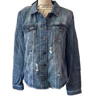 Buffalo David Bitton Blue Denim Jean Jacket Large