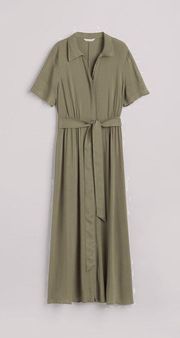 Olive Green Button Down Maxi Dress