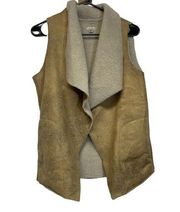 Urban Outfitters Ecote Tan Suede Faux Fur Sleeveless Vest Size S