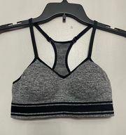 Womens Sports Bra Gray Racerback Space Dye 34 S