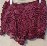 Maroon Color Shorts Women’s Size M