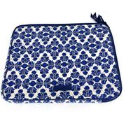 Vera Bradley Cobalt Tile 14" Laptop Sleeve Blue White