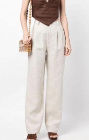 wide-leg linen trousers