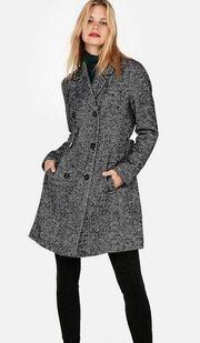 Express Belted Wool-Blend Tweed Trench Coat