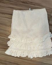 White Ruffle Skirt