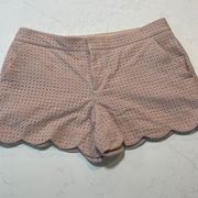 Club Monaco shorts.  Size 6. Scalloped hem.  Pockets all around. Dusty pink.