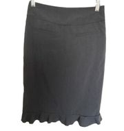 REBECCA Taylor grey wool ruffle skirt size 0