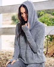 Barefoot Dreams CozyChic Lite Pebble Beach Pullover Hoodie Medium