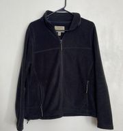 Cabela’s Black Fleece Jacket Zip up Coat Outerwear.