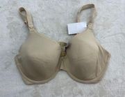 Motherhood Women's Nursing Bra Solid Nude Underwire Size 36D Lightly Lined