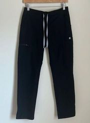 FIGS Technical Collection Straight scrub pants Cargo Pockets Black