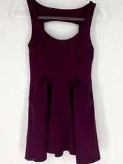 Kimchi Blue Fit & Flare Skater Dress Burgundy Small