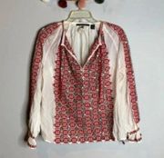 Scotch & Soda Beach Holiday sequin embroidered boho blouse