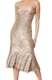 BHLDN Sachin & Babi Sequin Odelle Mini Dress in Silver & Gold Size 4 NWT