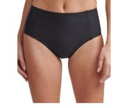 DKNY Seamed High-waist Swim Bikini Bottoms Solid Black XL NWT