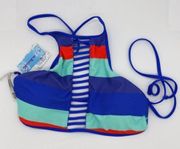 NEW Altar'd State Striped reversible bikini top, Blue, Medium