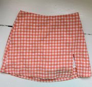 Orange Plaid Skort