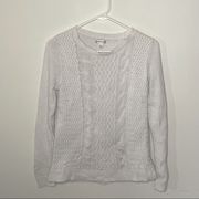 Croft & Barrow White knit sweater  size small