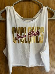 Iowa State White Game Day Crop Top