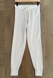 Alice High Waist Textured Cotton Sweatpants 2.0 Praline and Ivory Size XS