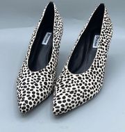 Dune London size 8.5 calf hair Chetah print pumps