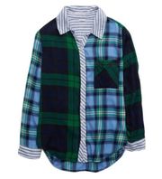 Aerie Plaid Button Down Long-sleeve Shirt(Size Large)