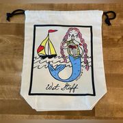 NWOT BRIGHTON Wet Bag Travel Bag 100% Cotton Mermaid Design