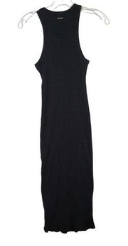 Billabong Women's Medium 10 Black Tomboy Tank Midi Dress Ribbed Racerback