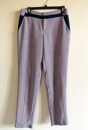 Club Monaco Crepe Geometric Print Trouser Pants with Pockets Size 4 Mid‎ rise