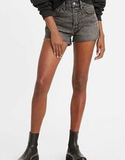 Levi’s NWT  Shorts 501 Original Fit Faded Black Denim High Rise Cotton Womens 25