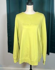 Tommy Hilfiger Women's Lime Green Sweater ~~Sparkle Logo~~