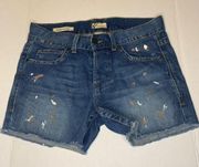 William Rast Birdie Boy Jean Shorts Pant Splatter Size 26