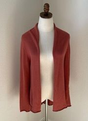 Peruvian Connection 100% Pima Cotton Burnt Orange‎ Cardigan Sweater Women Large