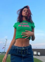 I am gia I.am.gia green you wish crop top