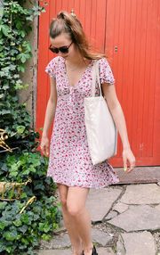 pink floral dress