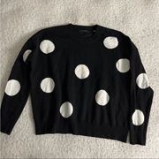 T Tahari polka dot sweater small