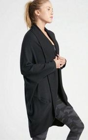 Athleta Ethereal Cocoon Wrap Cardigan Cozy Oversized Long Duster Sweater S/M