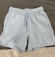 NWT  TNA Cozy Boyfriend SweatShorts 5" in Mirror Blue