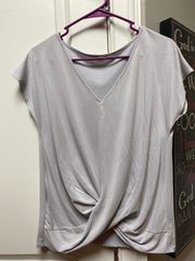 Grey Tee With Cross Detailing