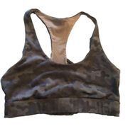 ZYIA Active Hero Camo Strappy Sports Bra Double Strap Racerback Sz. M Sporty