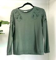 Dalia Green Floral Sweatshirt